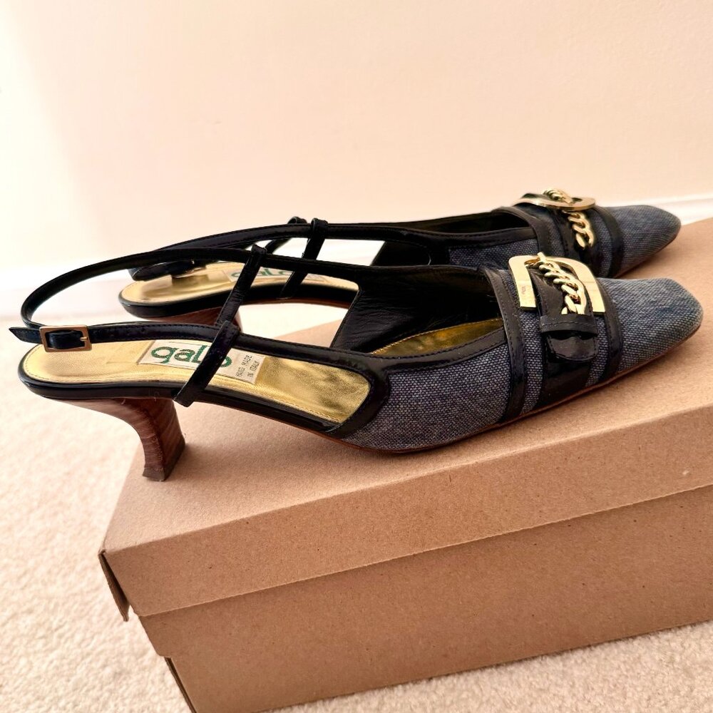 Slingback In Patchwork Denim - image 4